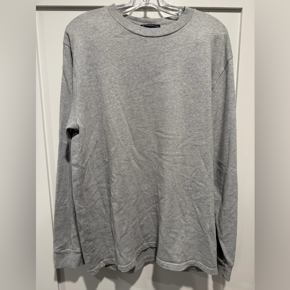 Brandy Melville Grey Oversized Long Sleeve Shirt